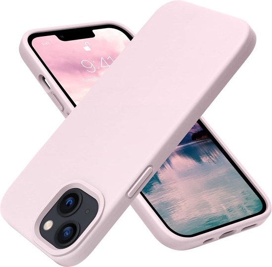 APPLE Coque iPhone 13 Silicone rose clair pas cher 