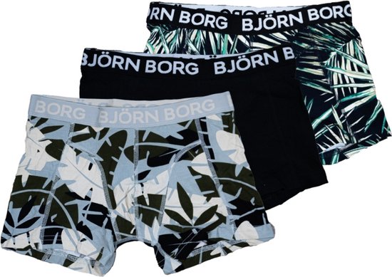 Björn Borg - Boxershort 3-Pack Palmleaves - Maat: 134-140 | bol.com