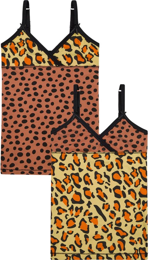 Claesen's - 2-Pack Singlet Leopard/Dots - Maat: 104-110
