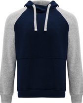 Tweekleurige hoodie 'Badet' Donkerblauw/Grijs Merk Roly Maat XS