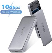 AGPTEK M.2 NVME SSD-Behuizing - PCIe USB 3.1, Gen 2, 10 Gbps, USB C Harde-Schijfbehuizingsadapter voor M-Key of M + B Key NVME SSD 2230/2242/2260/2280