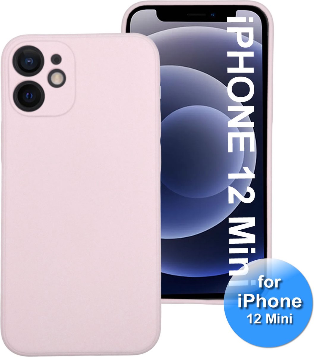 Hoesje geschikt voor iPhone 12 Mini - telefoonhoesje - Siliconen Back Cover - Roze