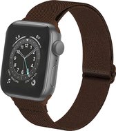 Horloge Bandje Geschikt voor Apple Watch 42/44/45 mm Bandje Nylon Polsband - Stoffen Bandje Geschikt voor Apple Watch 1-8 / SE (42/44/45 mm) Bandje - Bruin
