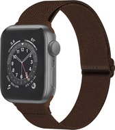 Horloge Band Geschikt voor Apple Watch 1-8 / SE (38/40/41 mm) Bandje Nylon Met Verstelbare Gesp - Bruin