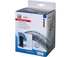 Scanpart lucht afvoerslang 125 mm 3 meter - Aluminium - Inclusief 2 slangklemmen - Hittebestendig tot 250°C - Geschikt voor wasdroger airco afzuigkap - Ventilatieslang - Ventilatiebuis