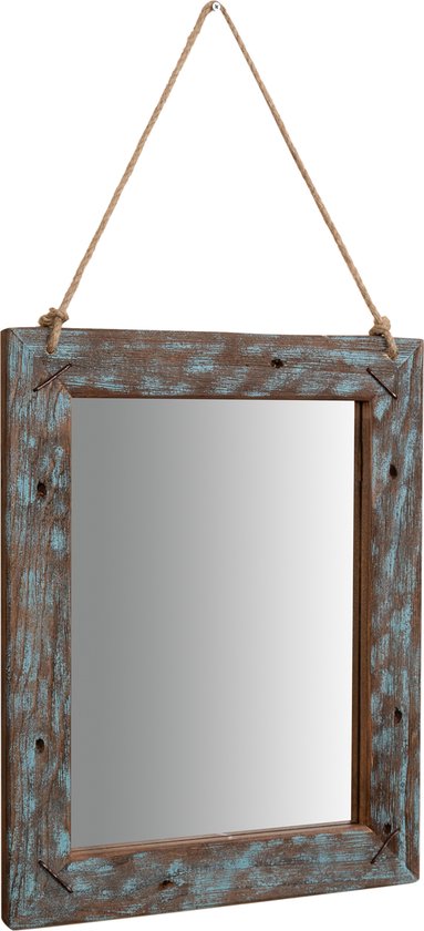 Wandspiegel Massief gerecycled hout 60 x 60 cm