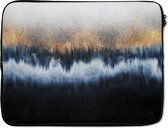 Laptophoes - Marmer print - Abstract - Chic - Goud - Laptop - Laptop sleeve - 15 6 Inch
