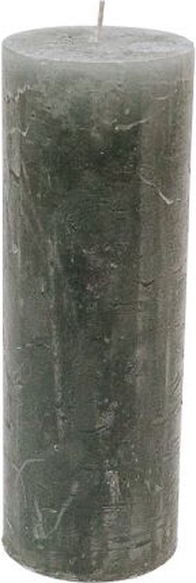 Stompkaars - grijs - 7x20cm - parafine - set van 3