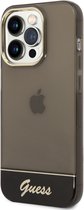 Guess Translucent Back Case - Geschikt voor Apple iPhone 14 Pro Max (6.7") - Zwart