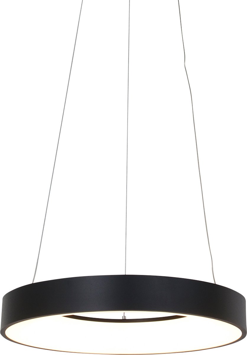 Hanglamp - Bussandri Limited - Design - Glas - Design - LED - L: 45cm - Voor Binnen - Woonkamer - Eetkamer - Zwart