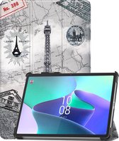 Hoes Geschikt voor Lenovo Tab P11 Pro Hoes Luxe Hoesje Case Met Uitsparing Geschikt voor Lenovo Pen - Hoesje Geschikt voor Lenovo Tab P11 Pro Hoes Cover - Eiffeltoren
