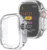 Hoesje Geschikt voor Apple Watch Ultra Hoes Siliconen Case Cover - Hoes Geschikt voor Apple Watch Ultra (49 mm) Hoesje - Transparant