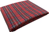 Dekservet Windsor rood 100 x 100 (Strijkvrij) - Schotse ruit - kerst - tartan - traditioneel - vintage (strijkvrij)