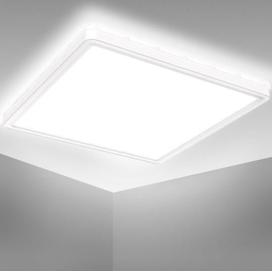 BK Light - Éclairage de salle de bain LED - plafonnier - IP44 - 4 000K - 18W - 29x29 cm