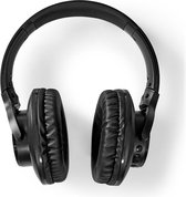 Nedis Draadloze Over-ear Koptelefoon - Maximale batterijduur: 7 uur - Ingebouwde microfoon - Drukbediening - Ondersteuning voor spraakbesturing - Volumebediening - Inclusief reiskoffer - Zwart