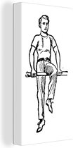Une illustration d'un gymnaste sur la barre horizontale toile 20x40 cm - Tirage photo sur toile (Décoration murale salon / chambre)