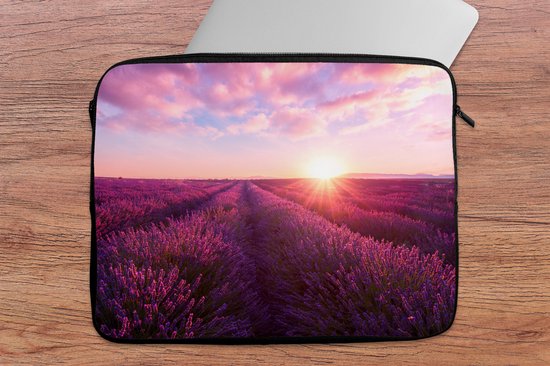 Housse pour ordinateur portable 17 pouces - Lavande - Fleurs - France - Housse pour ordinateur portable