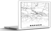 Laptop sticker - 12.3 inch - Bremen - Stadskaart - Plattegrond - Kaart - 30x22cm - Laptopstickers - Laptop skin - Cover