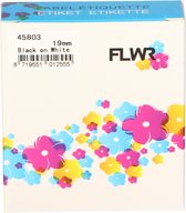 FLWR imprimée / 45803 / Zwart sur Wit - convient pour Dymo