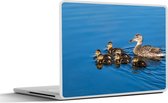 Laptop sticker - 10.1 inch - Eend - Water - Vogel - Bruin - 25x18cm - Laptopstickers - Laptop skin - Cover