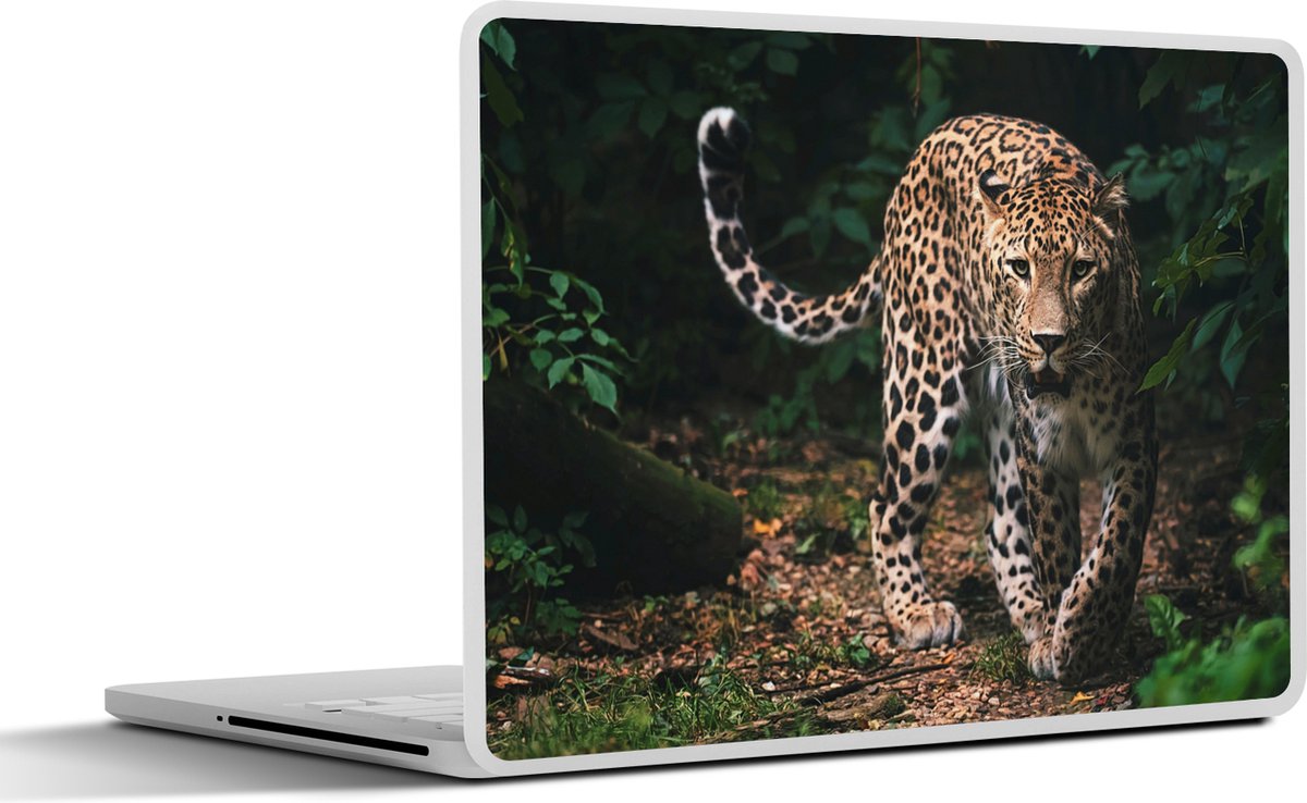 Laptop sticker - 10.1 inch - Wilde dieren - Luipaard - Jungle - Natuur - 25x18cm - Laptopstickers - Laptop skin - Cover