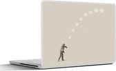 Sticker ordinateur portable - 13,3 pouces - Vintage - Lune - Homme