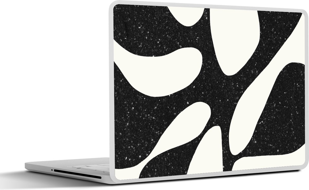 Laptop sticker - 12.3 inch - Plant - Zwart - Minimalisme - 30x22cm - Laptopstickers - Laptop skin - Cover