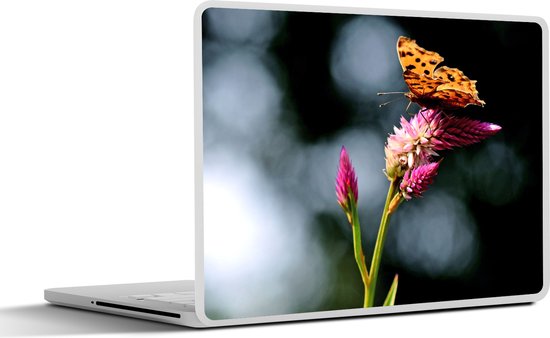 Laptop sticker - 17.3 inch - Vlinder - Bloemen - Insecten | bol.com
