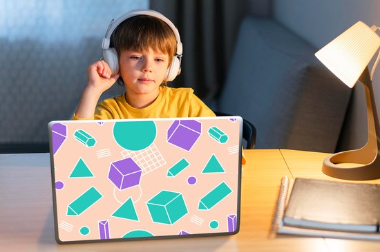 Autocollant pour ordinateur portable - 14 pouces - Vintage - Motifs - Blocs - 32x5x23x5cm - Autocollants pour ordinateur portable - Peau pour ordinateur portable - Couverture