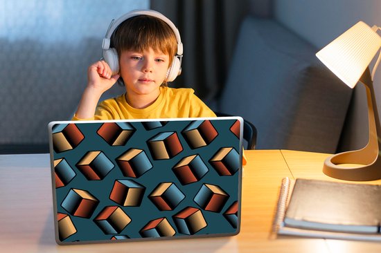 Autocollant pour ordinateur portable - 14 pouces - Motifs - Cube - 3D - 32x5x23x5cm - Autocollants pour ordinateur portable - Peau pour ordinateur portable - Couverture