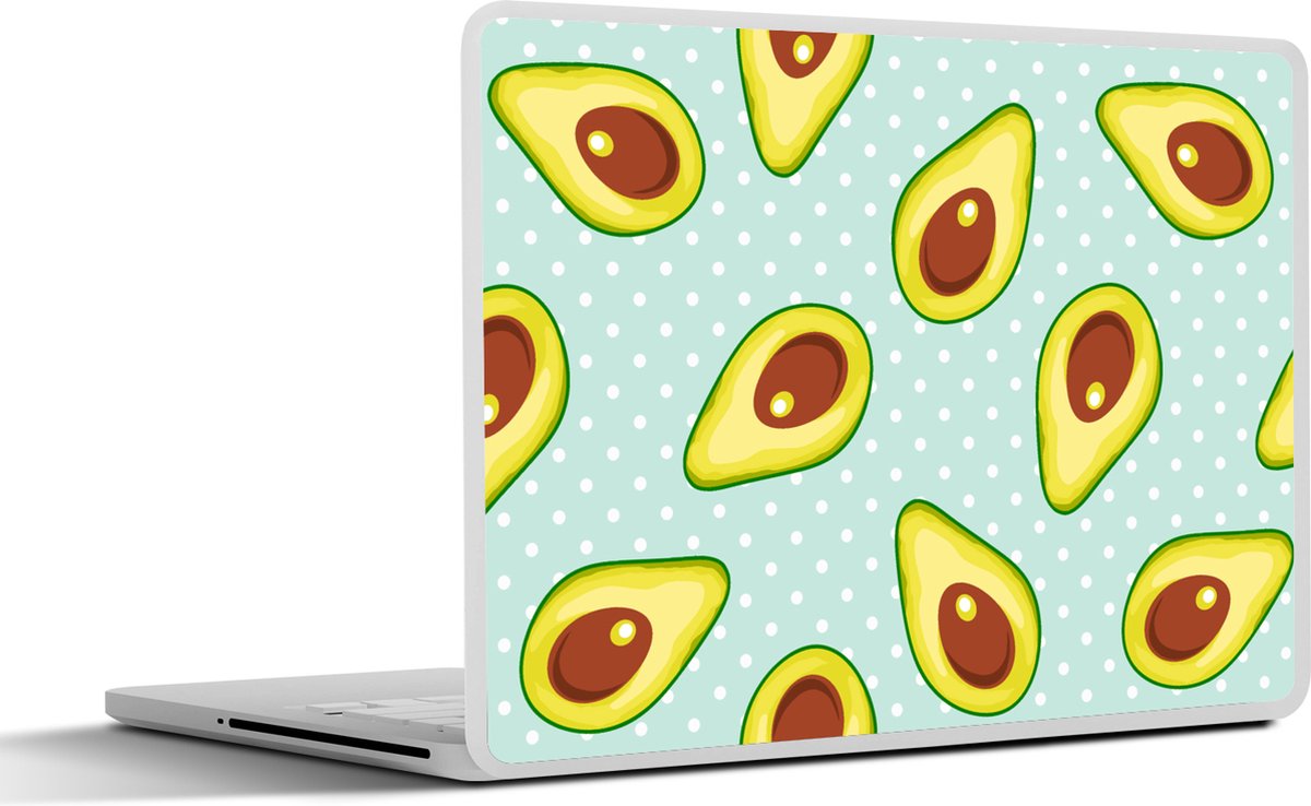 Laptop sticker - 12.3 inch - Avocado - Patronen - Stippen - 30x22cm - Laptopstickers - Laptop skin - Cover