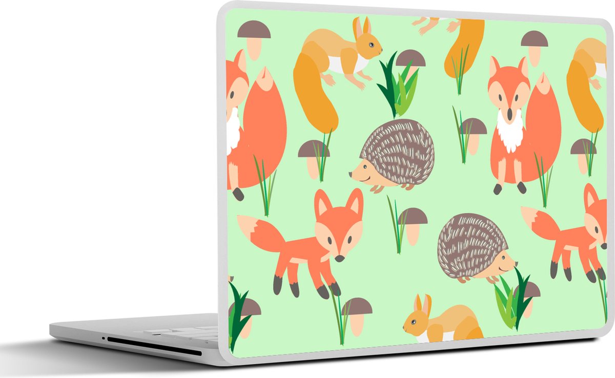Laptop sticker - 11.6 inch - Dieren - Patronen - Egel - 30x21cm - Laptopstickers - Laptop skin - Cover