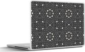 Laptop sticker - 15.6 inch - Patronen - Zwart Wit - Ornament - 36x27,5cm - Laptopstickers - Laptop skin - Cover