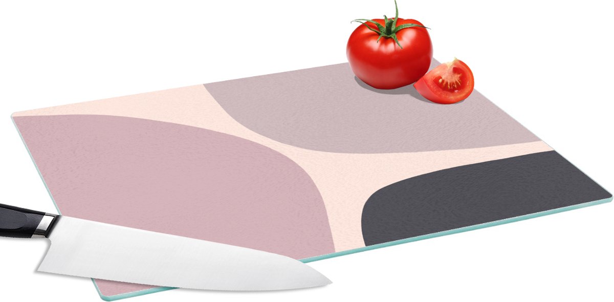Glazen Snijplank - 39x28 - Pastel - Design - Minimalisme - Snijplanken Glas