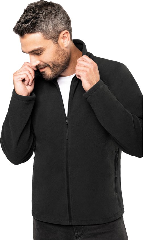 Kariban Fleece vest - zwart - rits - warme winter sweater - trui - heren -  polyester M | bol