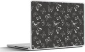 Laptop sticker - 14 inch - Vlinders - Retro - Design - 32x5x23x5cm - Laptopstickers - Laptop skin - Cover