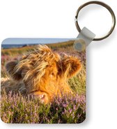 Sleutelhanger - Uitdeelcadeautjes - Schotse Hooglander - Heide - Gras - Dieren - Plastic