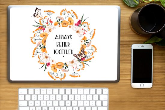 Sticker ordinateur portable - 15,6 pouces - Citations - Always mieux ensemble - Proverbes - Famille