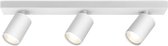 LED Plafondspot - Kingtron Betin - GU10 Fitting - 3-lichts - Rond - Mat Wit - Kantelbaar - Aluminium - Philips - CorePro 830 36D - Dimbaar - 15W - Warm Wit 3000K