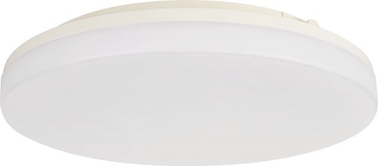 LED Plafondlamp - Plafondverlichting - Badkamerlamp - Andres - Opbouw Rond 20W - Waterdicht IP54 - Helder/Koud Wit 6400K - Mat Wit - Kunststof