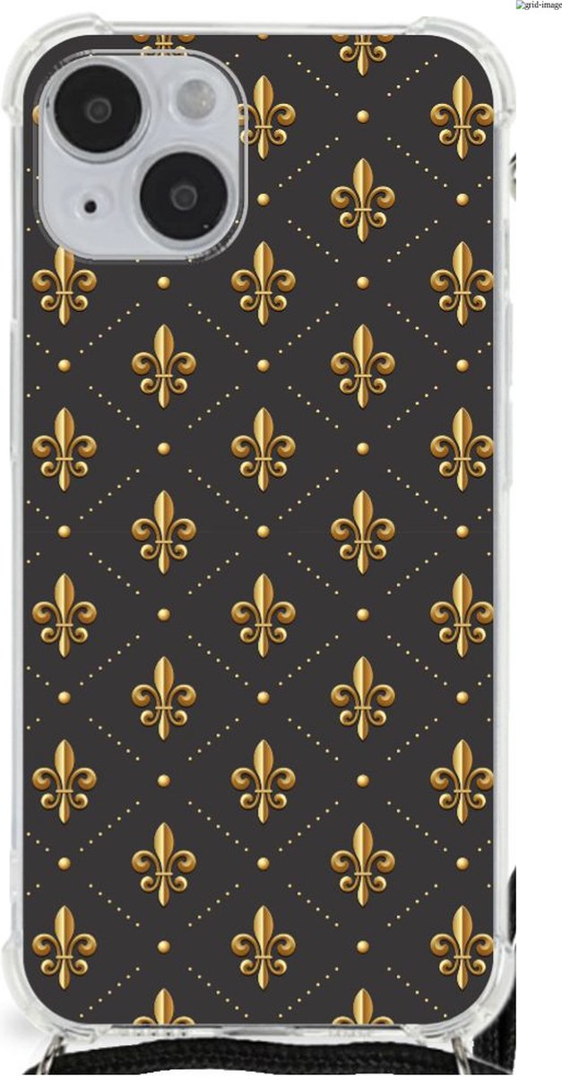 iPhone 14 Plus Doorzichtige Silicone Hoesje Franse Lelie