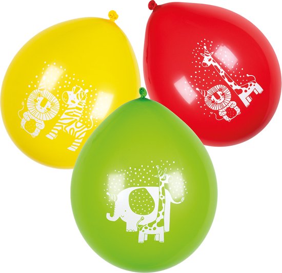 Boland - Set 6 Latex ballonnen Safari  - Multi - Wensballon