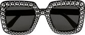 Boland - Partybril Bling bling zwart Zwart - Volwassenen - Glitter and Glamour - Glitter and Glamour