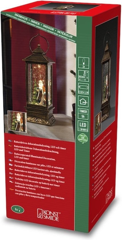 Konstsmide kerstverlichting LED wintertafereel kerstman met rendierenslee voor binnen kopen? Kerstdecoratie