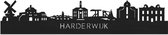 Skyline Harderwijk Zwart hout - 100 cm - Woondecoratie - Wanddecoratie - Meer steden beschikbaar - Woonkamer idee - City Art - Steden kunst - Cadeau voor hem - Cadeau voor haar - Jubileum - Trouwerij - WoodWideCities