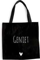 Sac bandoulière - Sac de plage - Shopper Proverbes - Citations - Enjoy - 45x45 cm - Sac en coton
