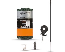 Gallagher Schrikdraad voor honden en katten - Complete set - 33 meter - 50 cm hoog - elektrische omheining - afrastering huisdieren - schrikdraadapparaat - schrikdraadset