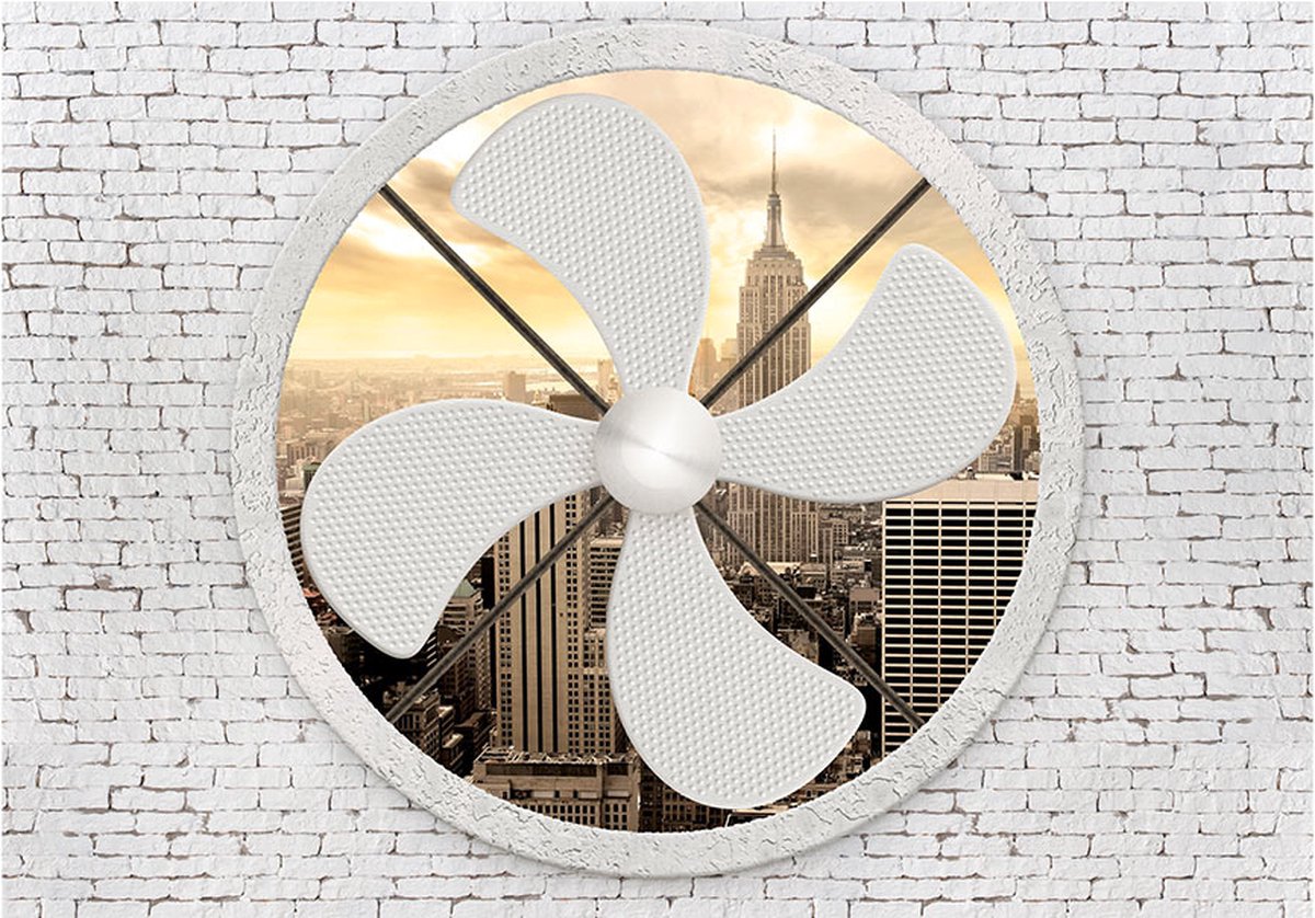 Fotobehangkoning - Behang - Vliesbehang - Fotobehang - Climatic New York 3D - 400 x 280 cm