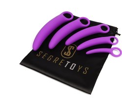 Segretoys - Siliconen Dilator Set voor Vaginisme - Zachte Dildo Set - Ondersteuning bij Vaginisme, Vulvitis of Bekkenproblemen - Vaginale Training - Seksspeeltjes voor Vrouwen - Set van 5 - Paars