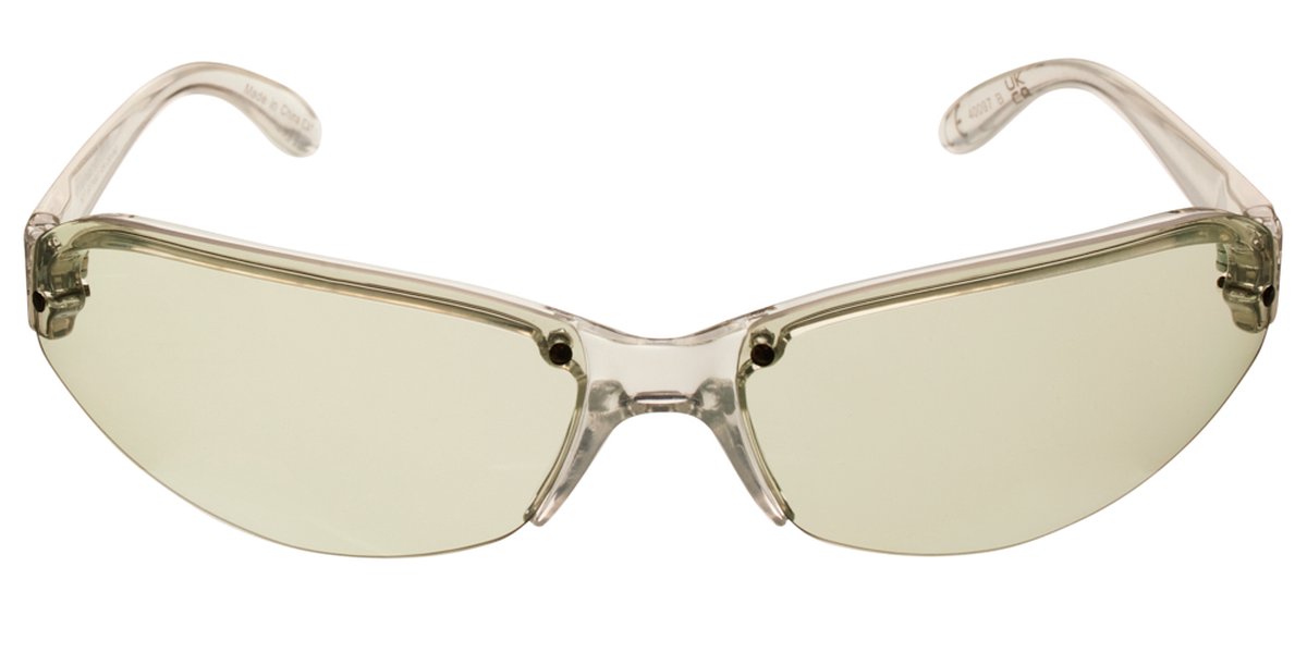 Icon Eyewear Zonnebril SPLITZ - Transparant montuur - Lichtgroene glazen